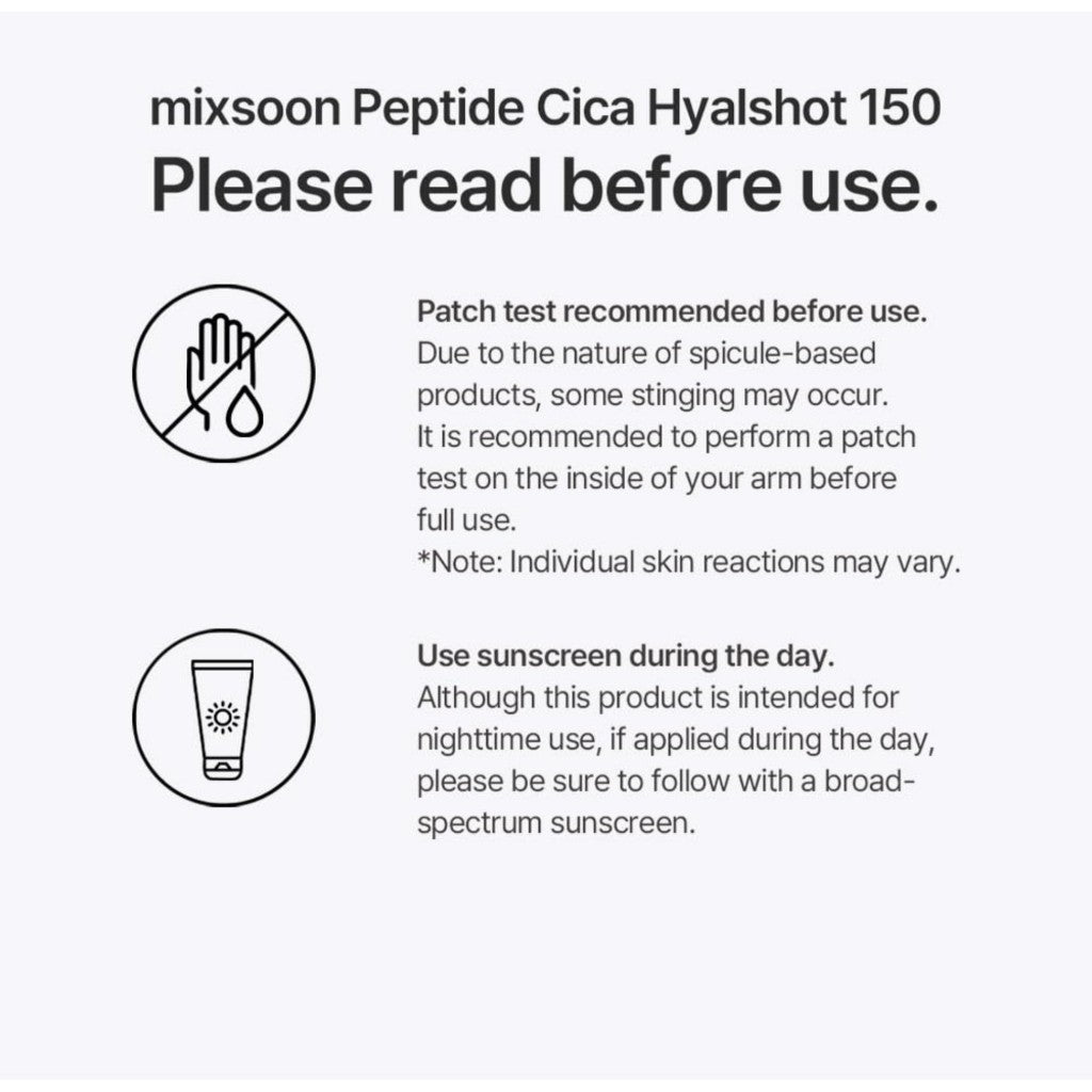 mixsoon Peptide Cica Hyalshot (2 Types) │ 150 (50ml) / 350 (30ml)