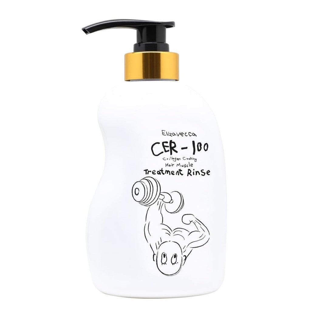 ELIZAVECCA CER-100 Collagen Coating Hair A+ Muscle Shampoo, 500mL / Collagen Coating Hair Treatment Rinse 500mL