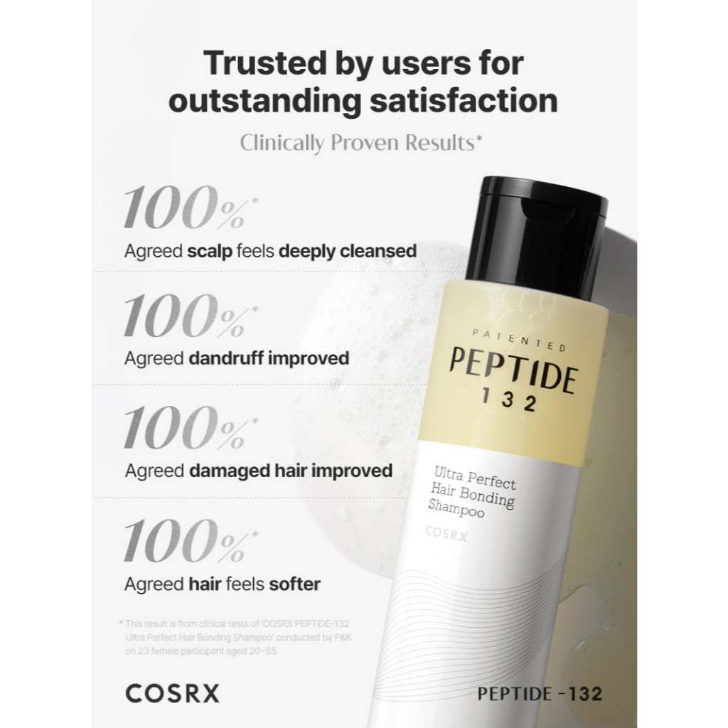 COSRX Peptide-132 Hair Bonding Mini Kit ( Shampoo 100ml, Treatment 60ml, Oil Serum 28ml )