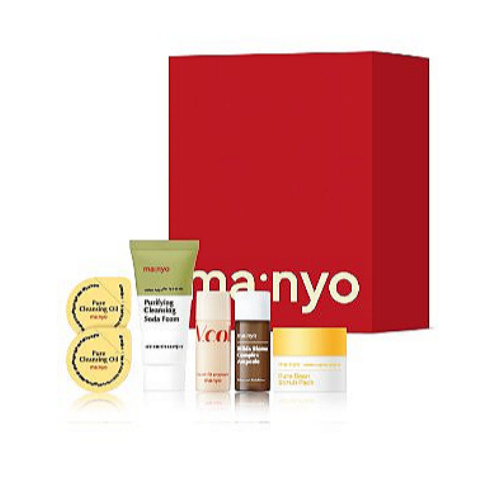 [KIT] MANYO As You Wish Miniatures Kit (6 Items) │ Cleansing Oil, Cleansing Soda Foam, Bifida & Heart Fit Ampoules, Scrub Pack