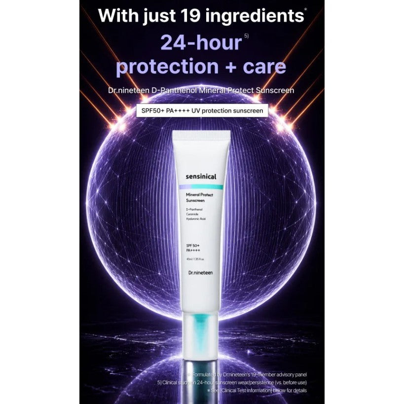 Protector solar mineral Dr.nineteen Sensinical, 40 ml