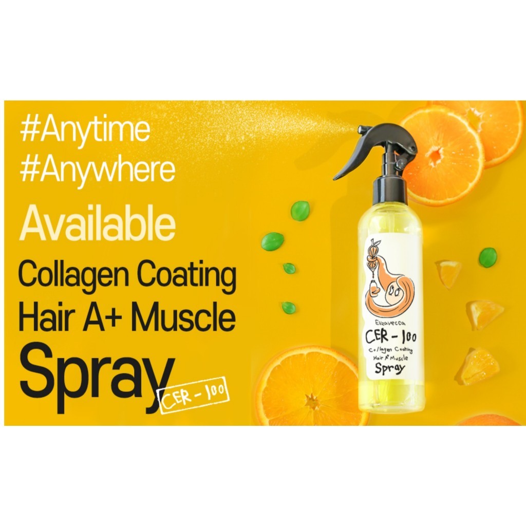 ELIZAVECCA CER-100 Collagen Coating Hair A+ Muscle Fixer Spray 150mL / CER-100 Collagen Coating Hair A+ Muscle Spray 250mL