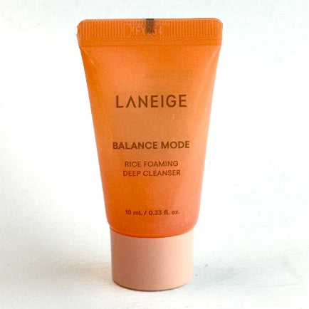 [MINI] Colección LANEIGE Balance Mode de 3 tipos (Rice Foaming Deep Cleanser 10 ml / Shine Control Weightless Moisturizer 8 ml / Pore Polishing Peel-Off Mask 10 ml)