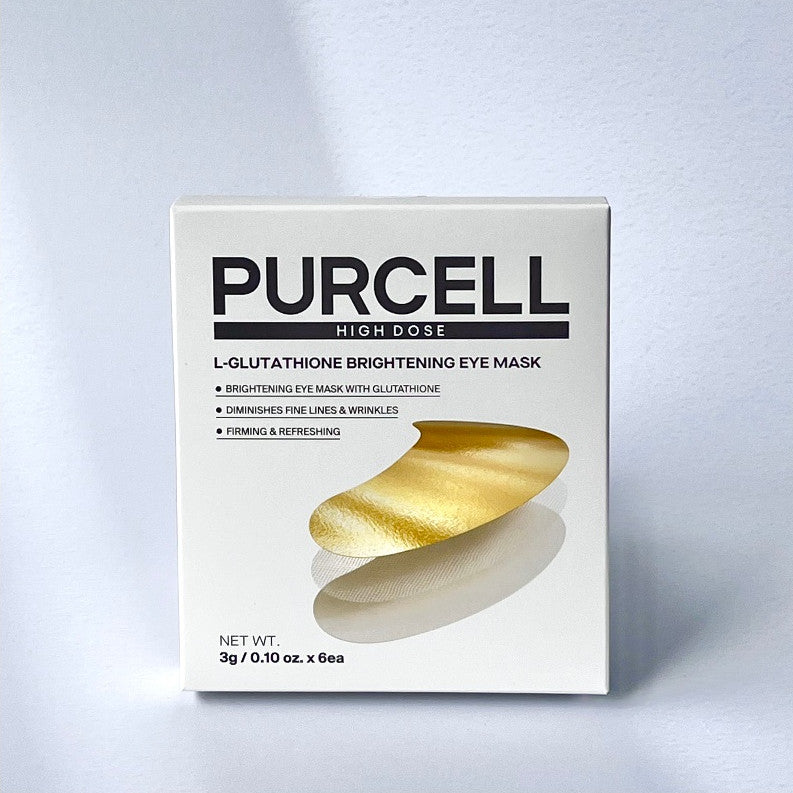 Dúo de parches para ojos PURCELL, 2 tipos (Barrera de hidratación / Iluminador con L-glutatión) / 6 pares cada uno (3g × 6 unidades)