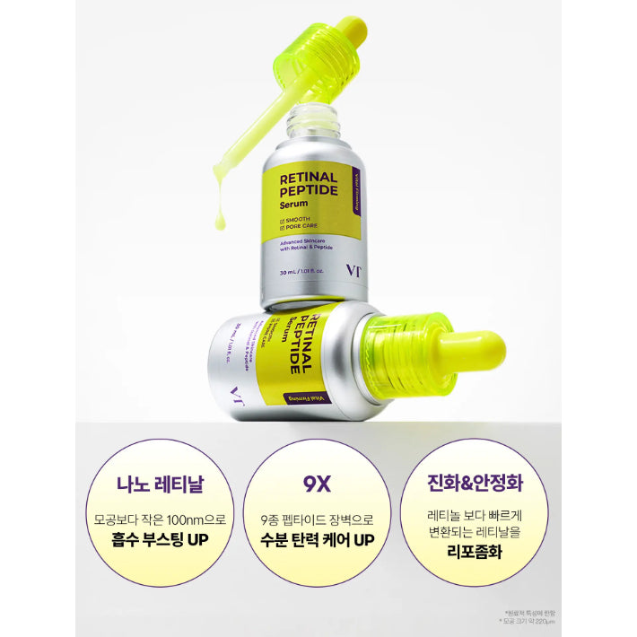 Sérum de Retinal y Péptidos VT COSMETICS, 30 ml