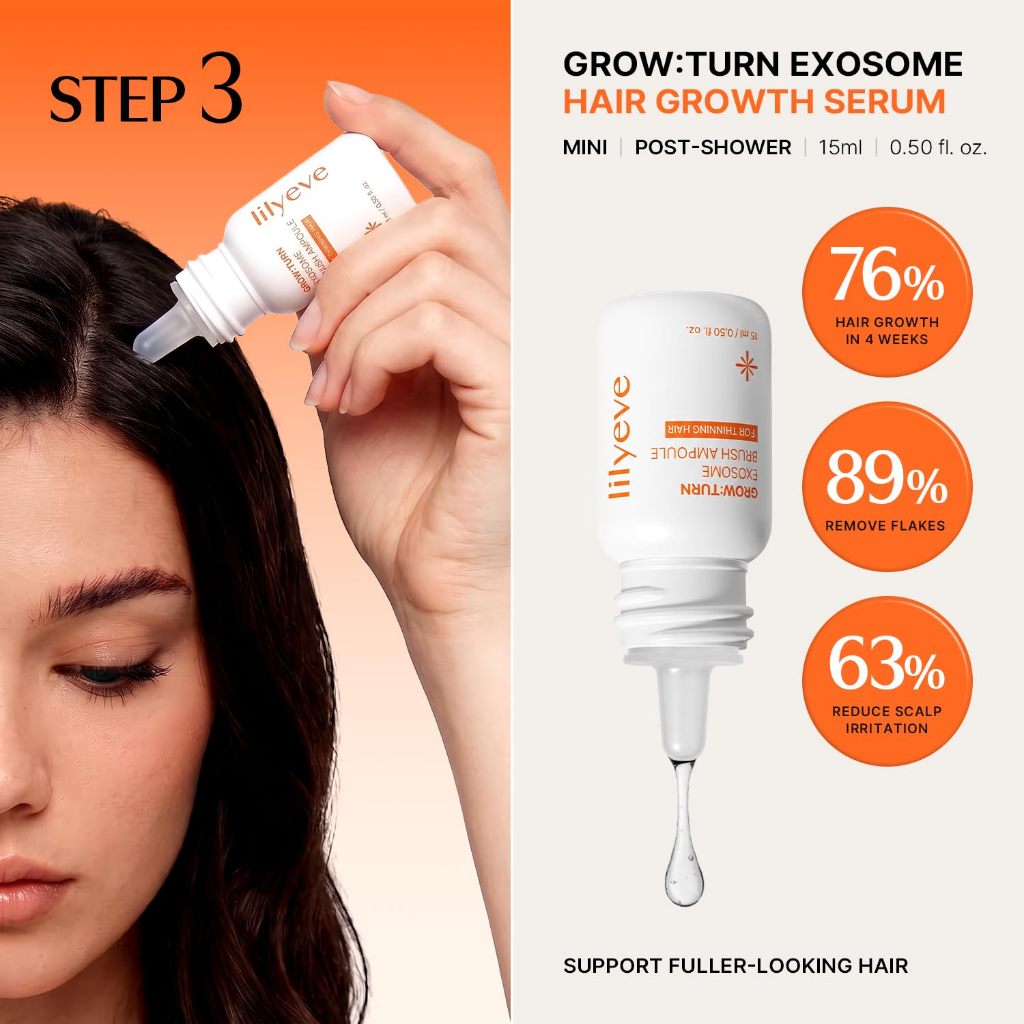 LILYEVE GROWTURN Hair Care Travel Kit / Shampoo 30ml, Treatment 30ml, Ampoule 15ml
