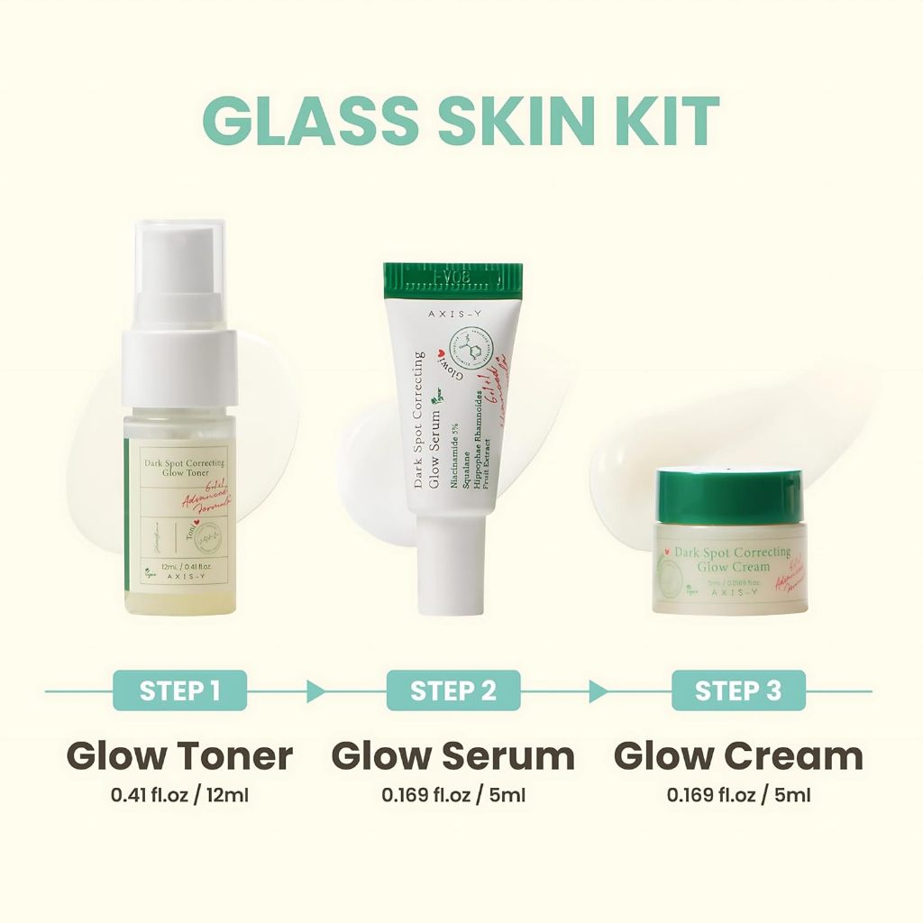 AXIS-Y The Mini Glow Trio Set ( Glow Serum 5ml, Toner 12ml, Cream 5ml )