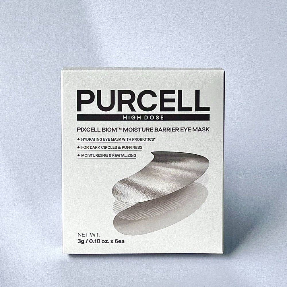 Dúo de parches para ojos PURCELL, 2 tipos (Barrera de hidratación / Iluminador con L-glutatión) / 6 pares cada uno (3g × 6 unidades)