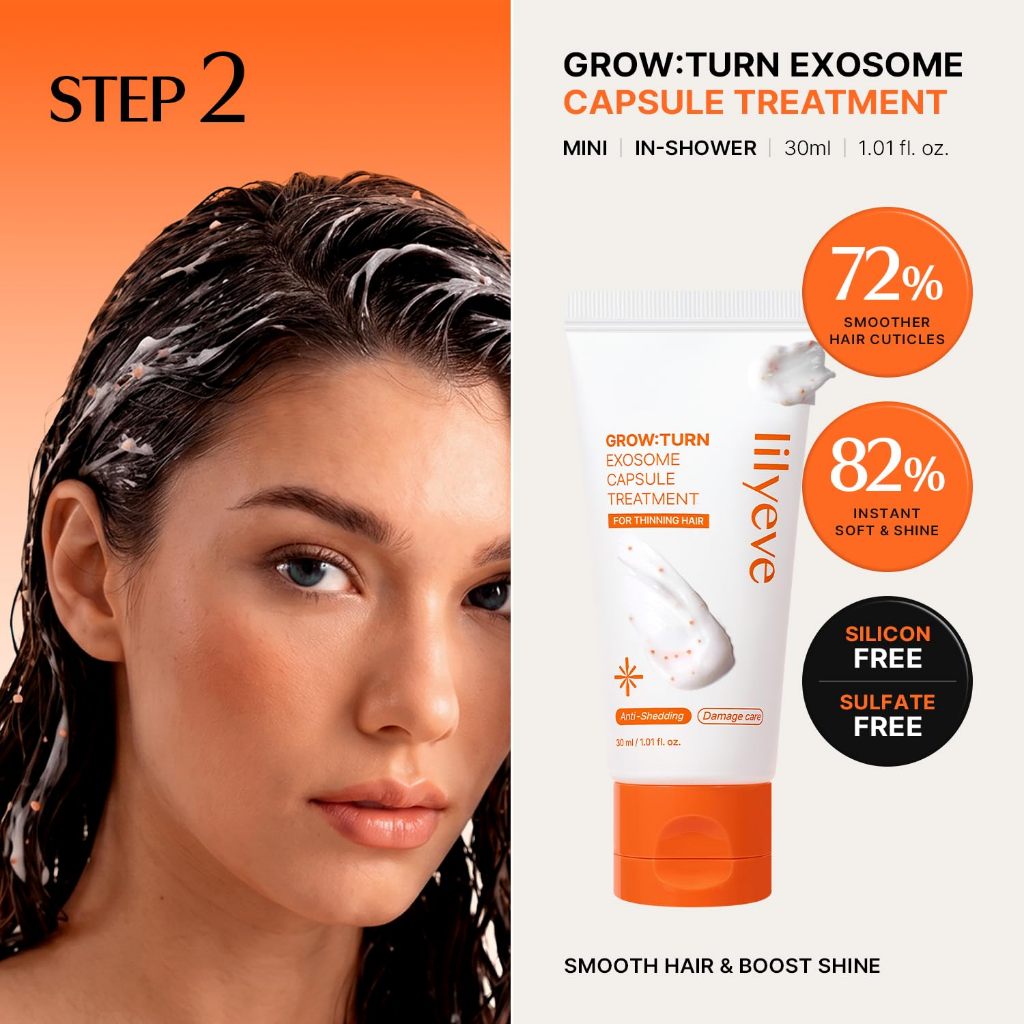 LILYEVE GROWTURN Hair Care Travel Kit / Shampoo 30ml, Treatment 30ml, Ampoule 15ml