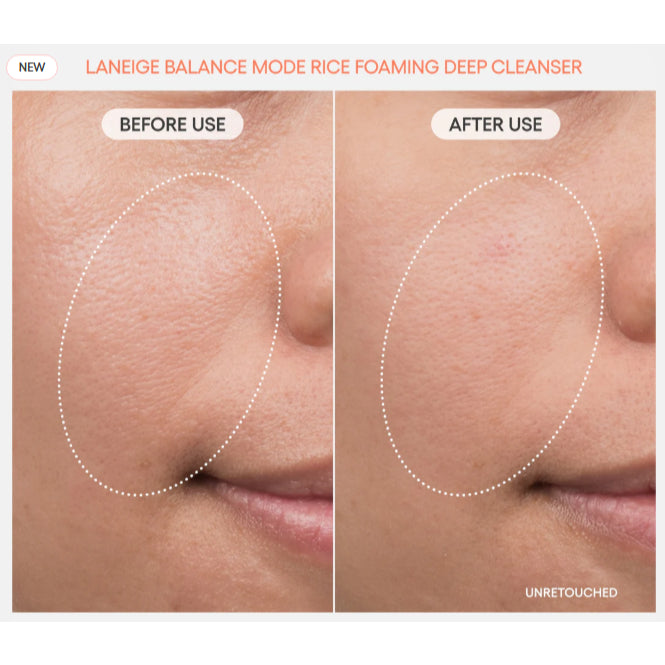 [NUEVO] Limpiador facial profundo en espuma LANEIGE Balance Mode Rice, 250mL
