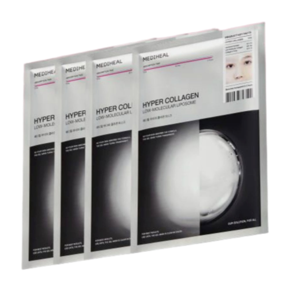 MEDIHEAL Hyper Collagen Mask (4EA / 1EA) │ Low-Molecular Liposome