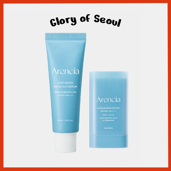 Arencia Deep Water Surge Sun Serum, 50mL / Cloud Sun Stick, 18g | SPF50+ PA++++
