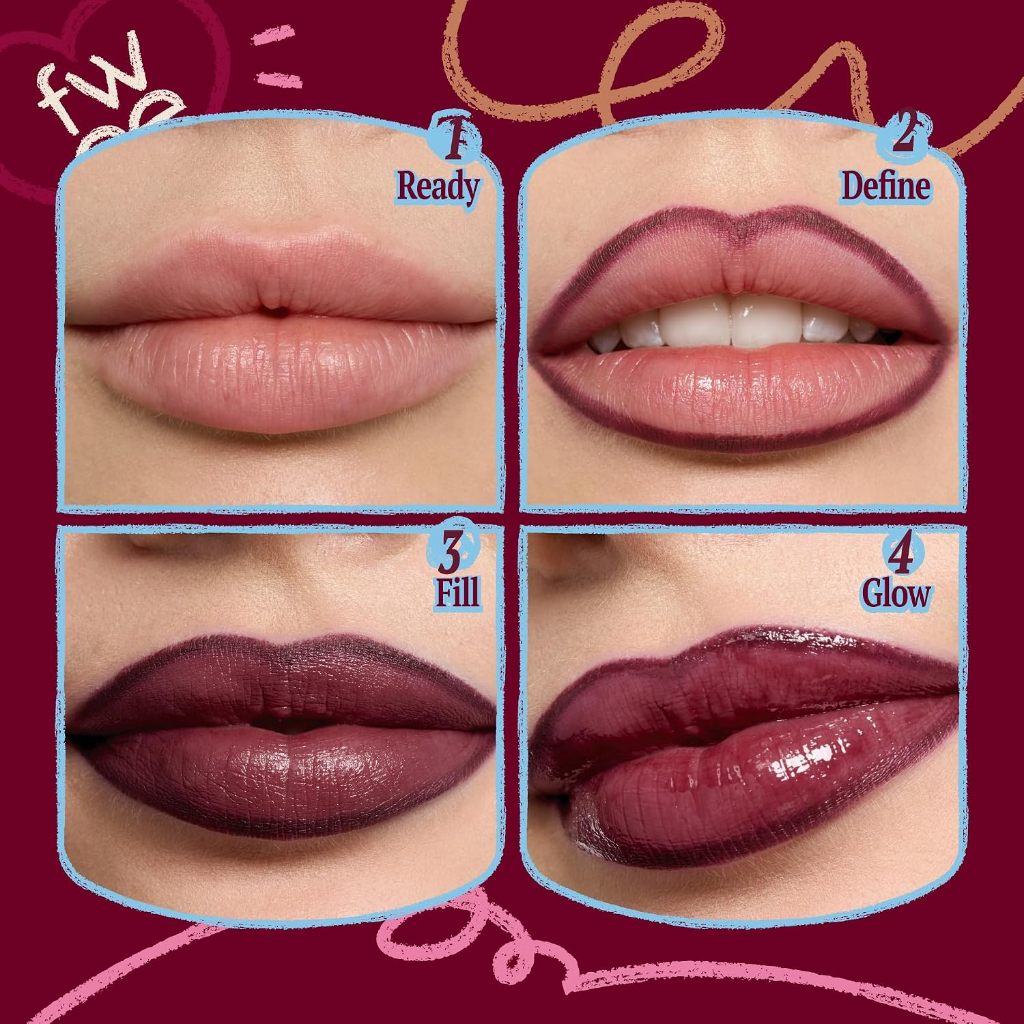 Delineador de labios de doble color de larga duración FWEE 1.2g / 6 colores