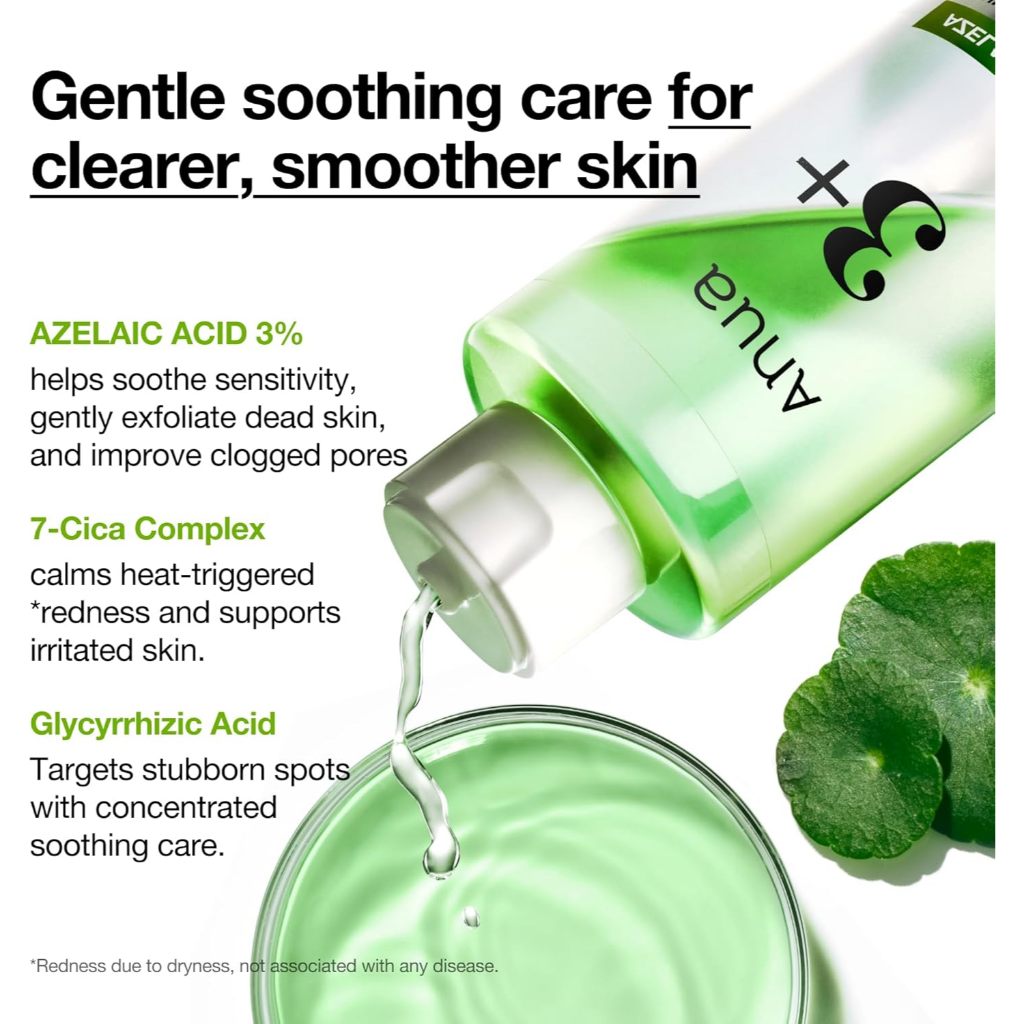 Anua Azelaic Acid 3 CICA Skin Clarifying Toner, 250mL