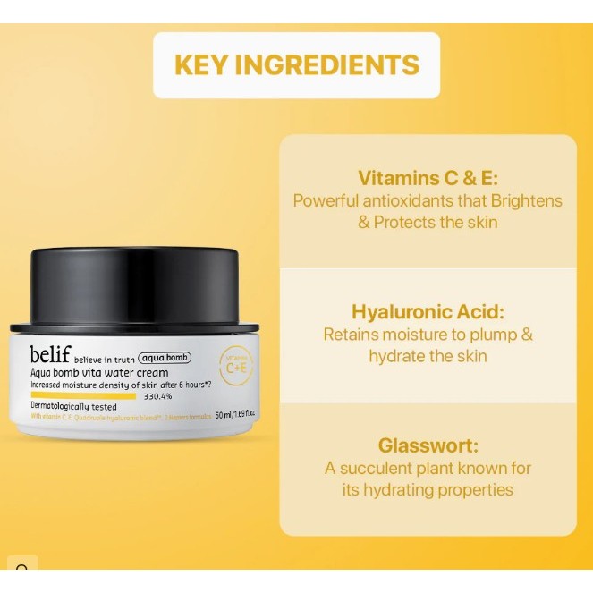 BELIF Aqua Bomb Vita Water Cream, 50ml