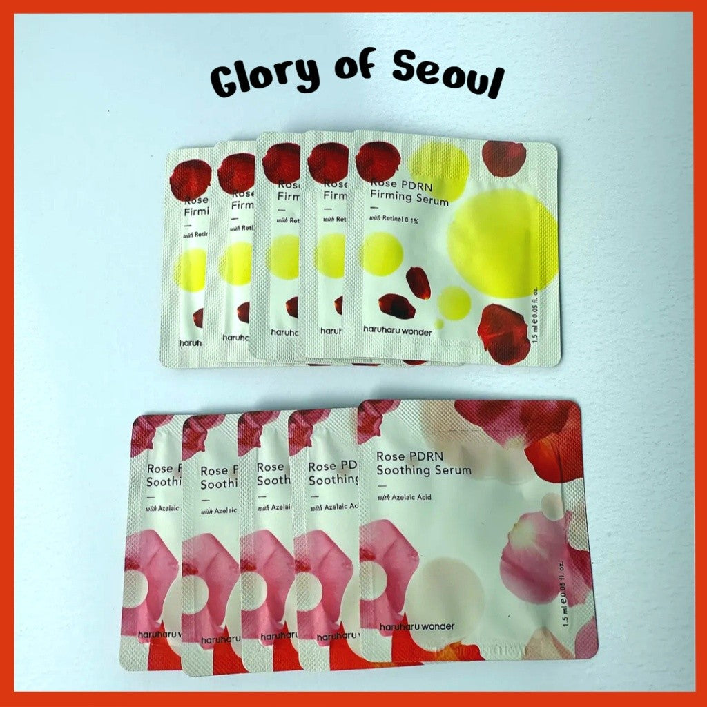 [SET] HARUHARU WONDER Rose PDRN Soothing / Firming Serum Sachet Pouch (1.5ml*5ea)