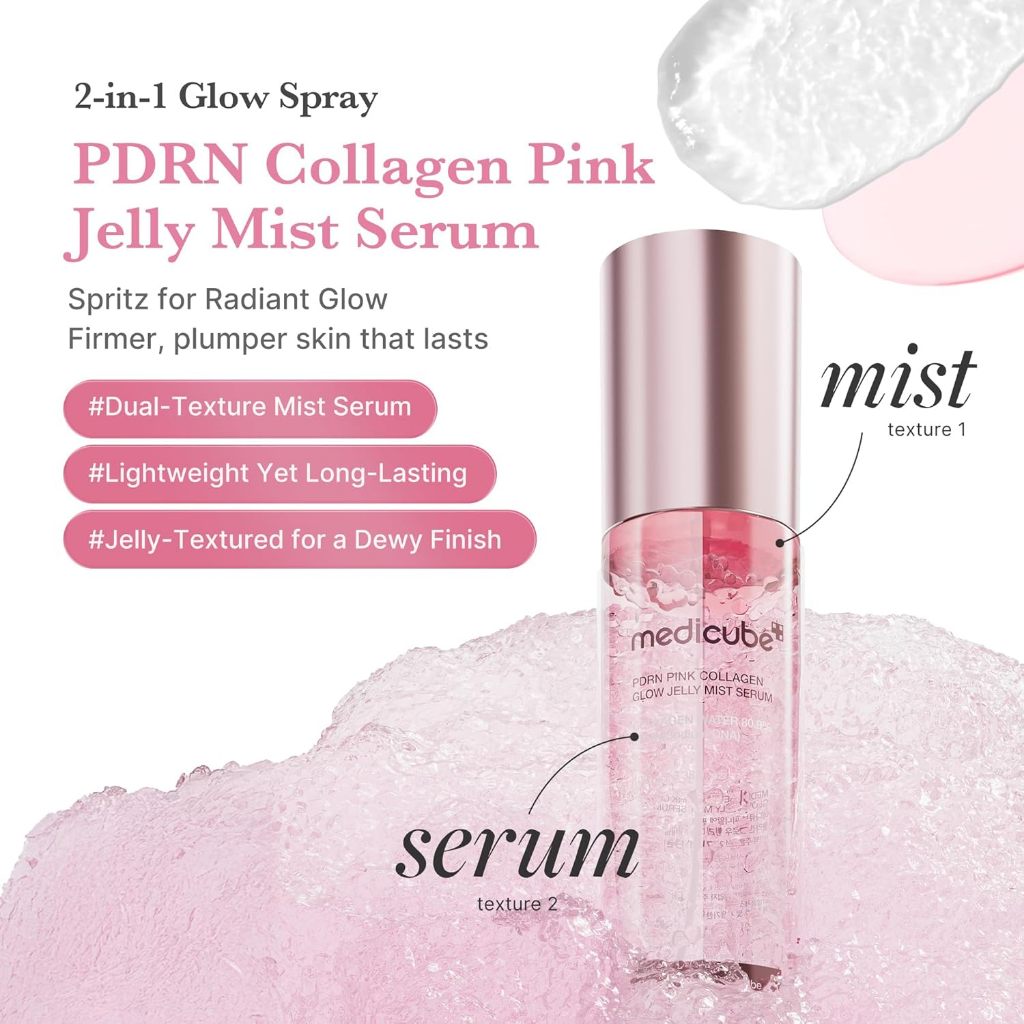 [NEW] MEDICUBE PDRN Pink Glow Jelly Mist Serum, Kojic Acid Turmeric Vita Jelly Mist Serum 100ml / 3 Options