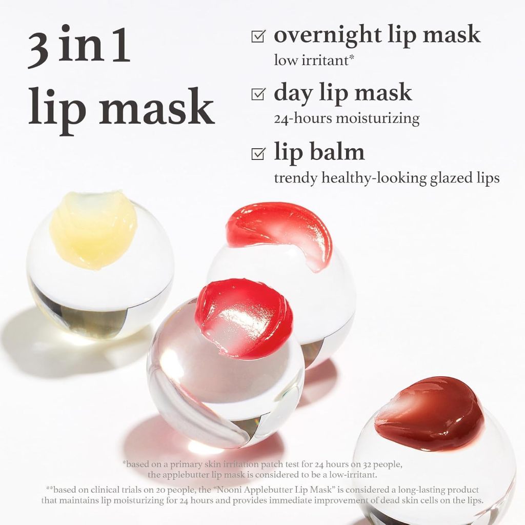 NOONI Vegan Lip Mask Overnight (2Types) Applebutter / Appleberry
