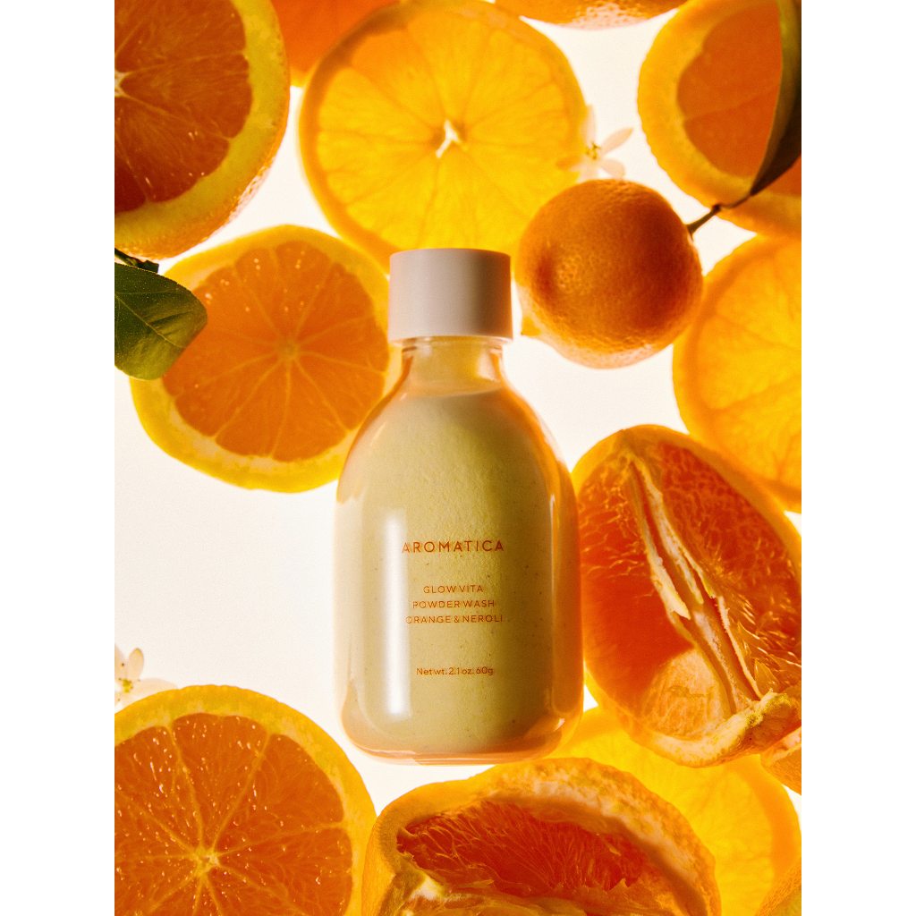 AROMATICA Glow Vita Powder Wash Naranja y Neroli 60g