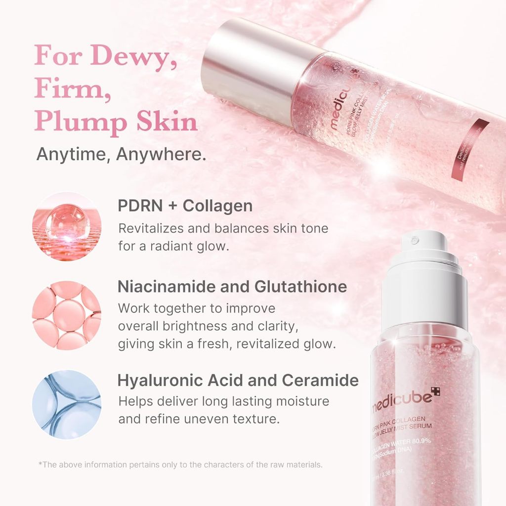 [NEW] MEDICUBE PDRN Pink Glow Jelly Mist Serum, Kojic Acid Turmeric Vita Jelly Mist Serum 100ml / 3 Options