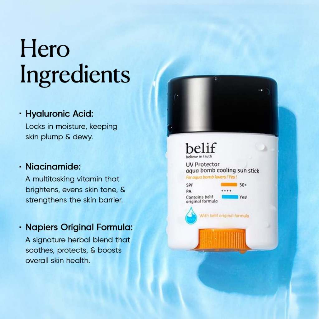 BELIF UV Protector Aqua Bomb Sun Stick, 14g (FPS50+/PA++++)