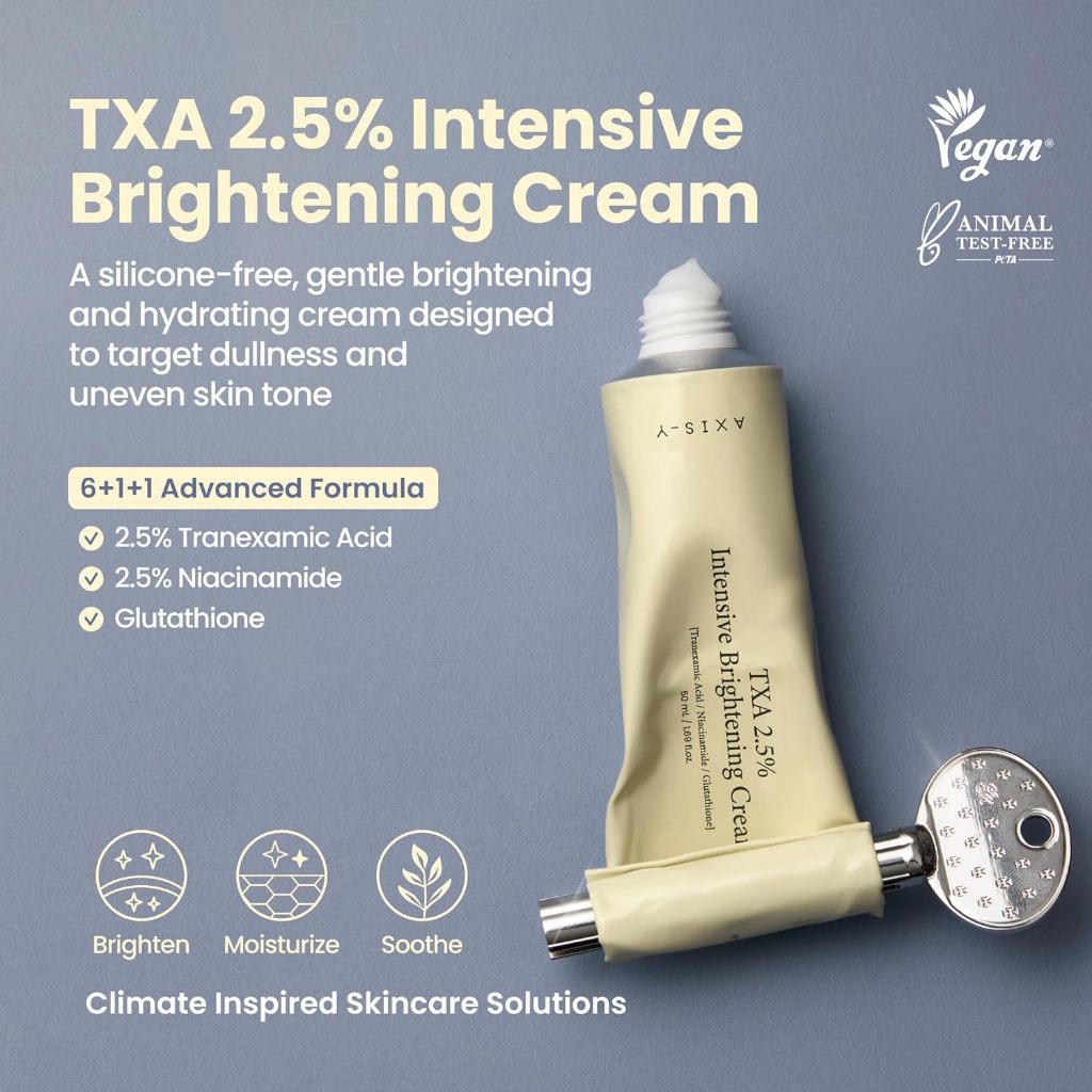 [NEW] AXIS-Y TXA 2.5% Intensive Brightening Cream, 50ml │ For Uneven Skin Tone · Deep Hydration
