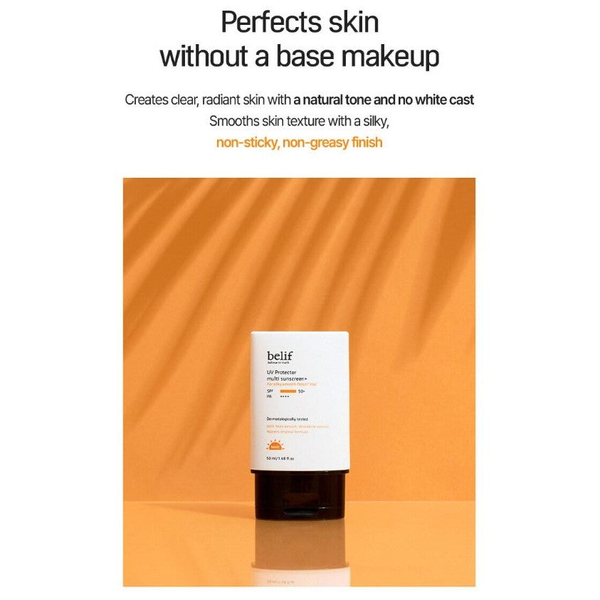 BELIF UV Protector sunscreen 3Types ( multi sunscreen+ 50ml, tone-up 50ml, leports 80ml )