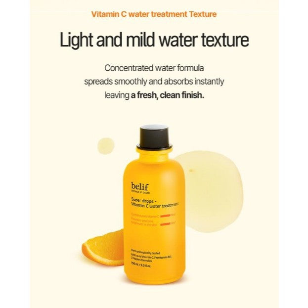 Tratamiento de agua con vitamina C Super Drops de BELIF, 150 ml