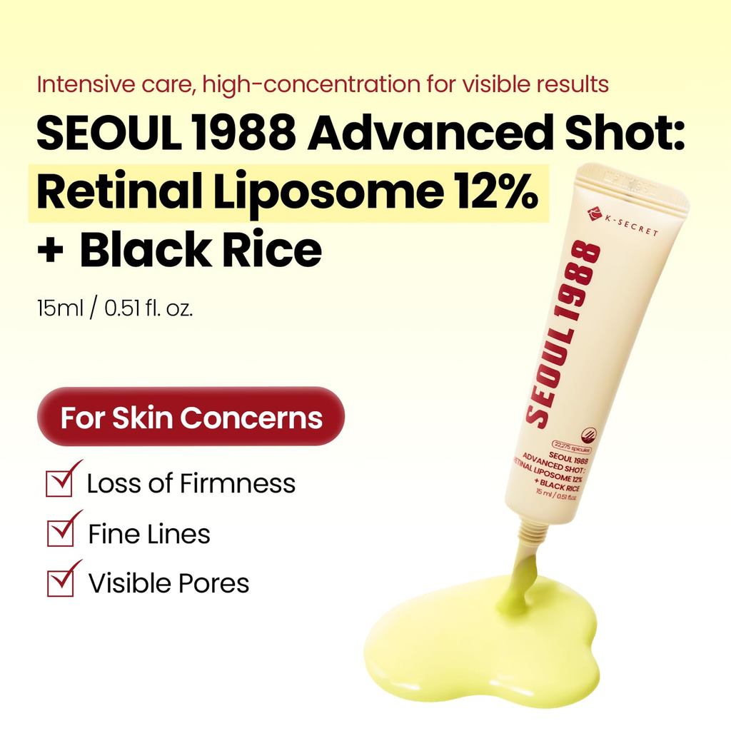 K-SECRET SEOUL 1988 Advanced Shot Retinal Liposome 12% + Arroz Negro 15ml