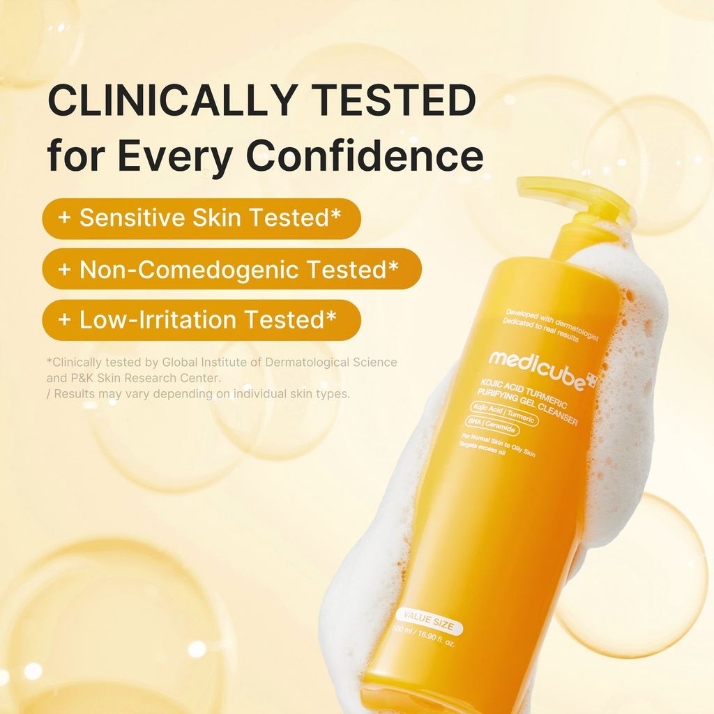 Limpiador en gel purificante de ácido kójico y cúrcuma MEDICUBE, 500 ml / 16.9 fl oz