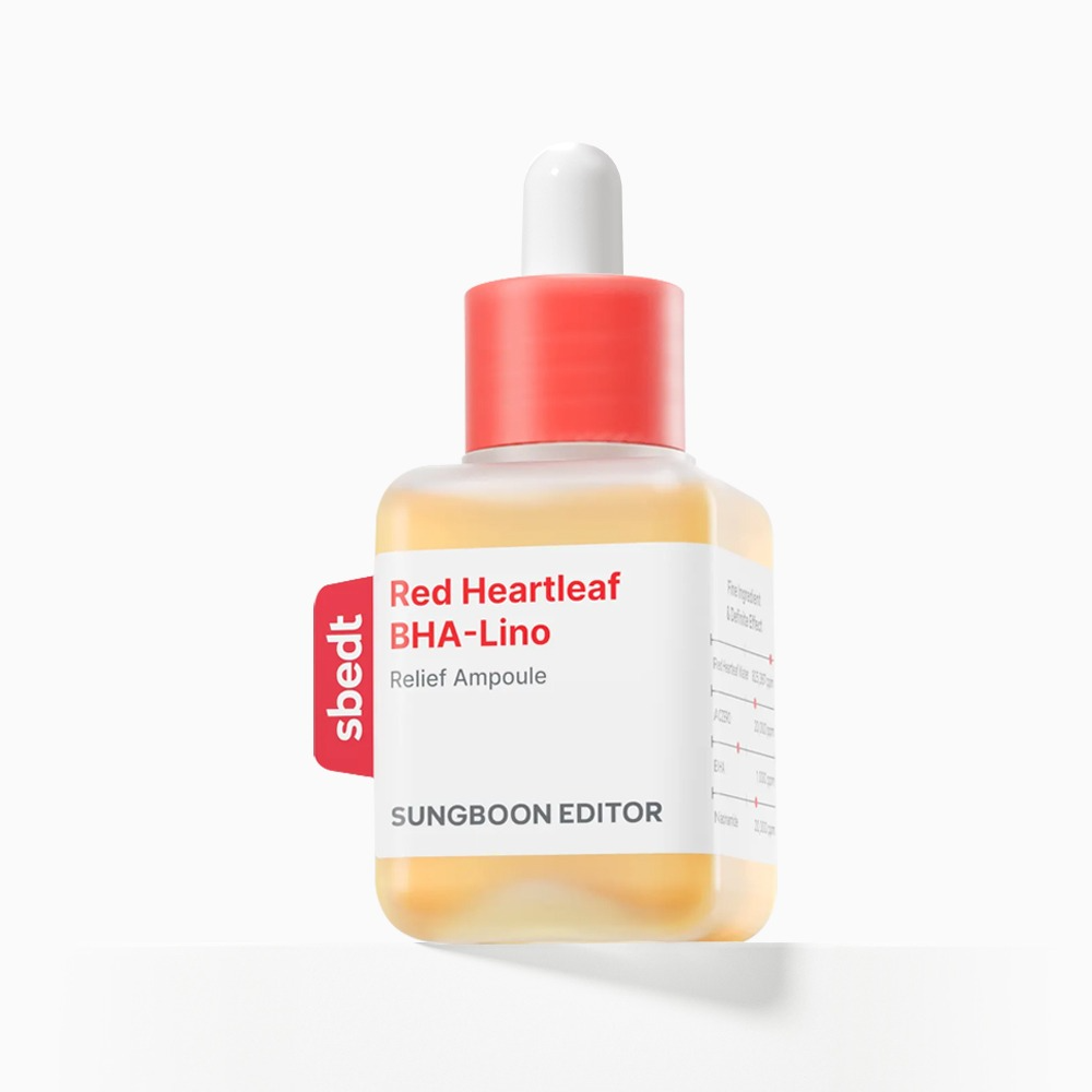 SUNGBOON EDITOR Red Heartleaf BHA-Lino Relief Ampoule 40ml | Soothing Korean Ampoule