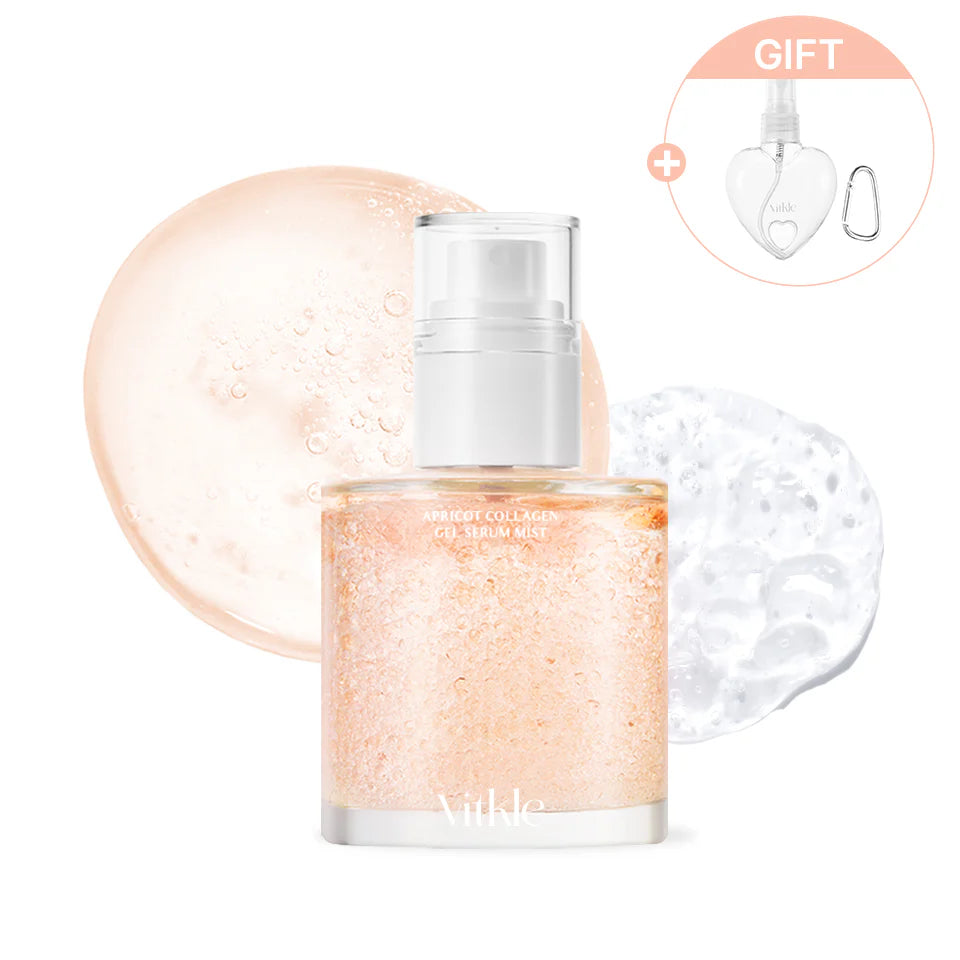 [SET] Vitkle Apricot Collagen Gel Serum Mist 100ml + Heart Bottle Keychain (Free Gift)