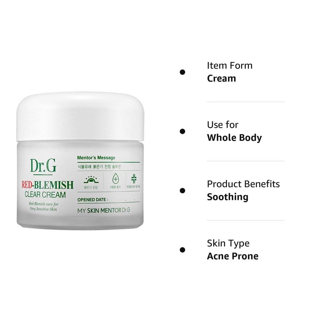 [Dr.G] R.E.D Blemish Clear Soothing Cream (70ml/50ml) 5-cica complex