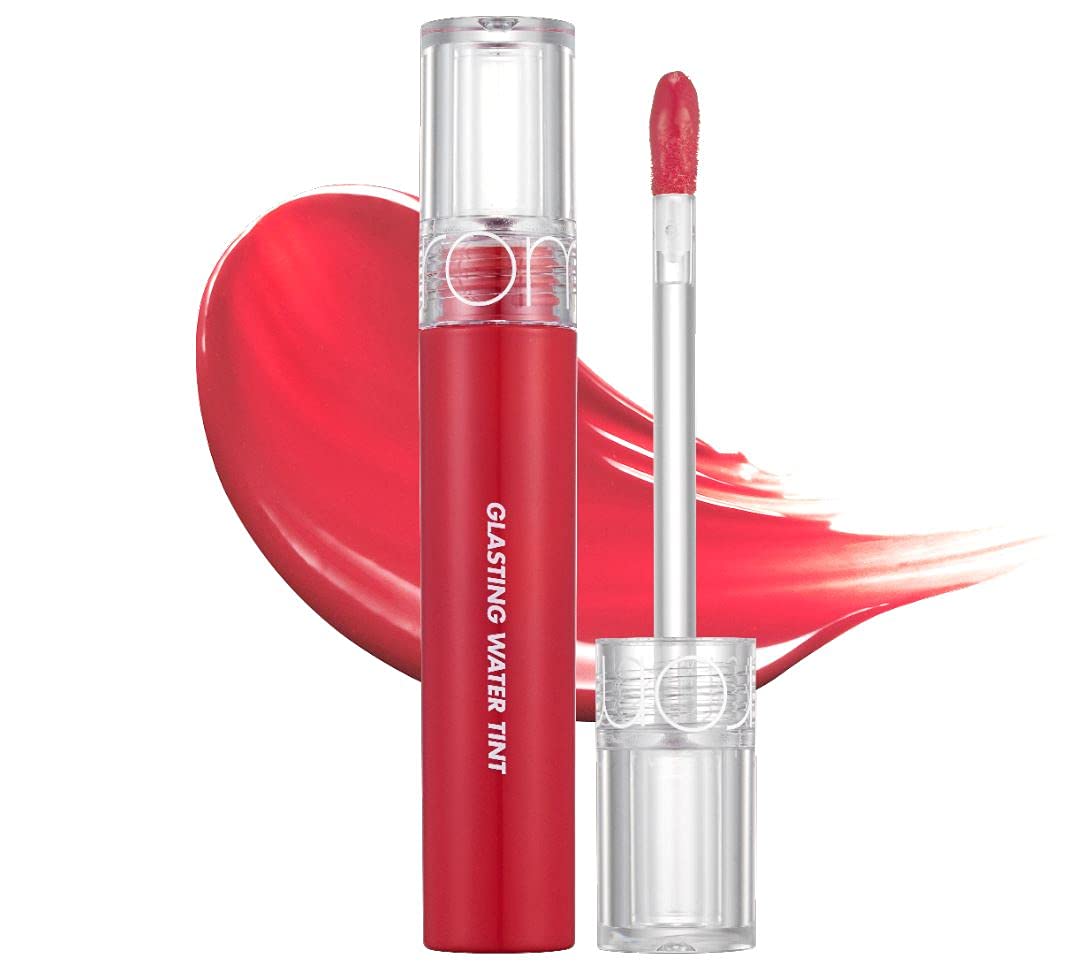 rom&nd Glasting Water Tint 8 colors No.02 RED DROP | Vivid color, Glossy Finish, Long-lasting, moisturizing, Highlighting, Natural-beauty | Lip Tint for Daily Use, K-beauty | 4g/0.14oz