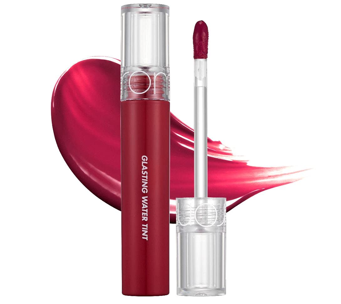 rom&nd Glasting Water Tint 8 colors No.02 RED DROP | Vivid color, Glossy Finish, Long-lasting, moisturizing, Highlighting, Natural-beauty | Lip Tint for Daily Use, K-beauty | 4g/0.14oz