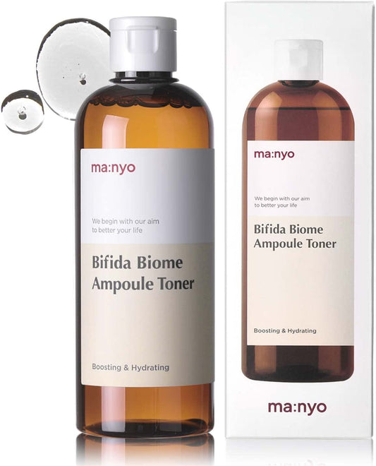 MA:NYO Bifida Biome Ampoule Toner Moisturizing Toner for Face, 5-Types-of Hyaluronic Acid, Daily Firmness, Serum, Korean Skincare for Women and Men 13.5 fl oz (400ml)