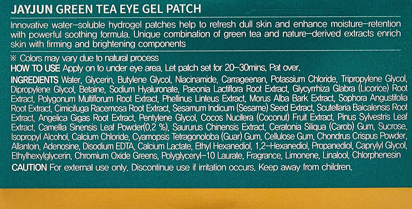 JAYJUN Green Tea Eye Gel Patch 60 patches