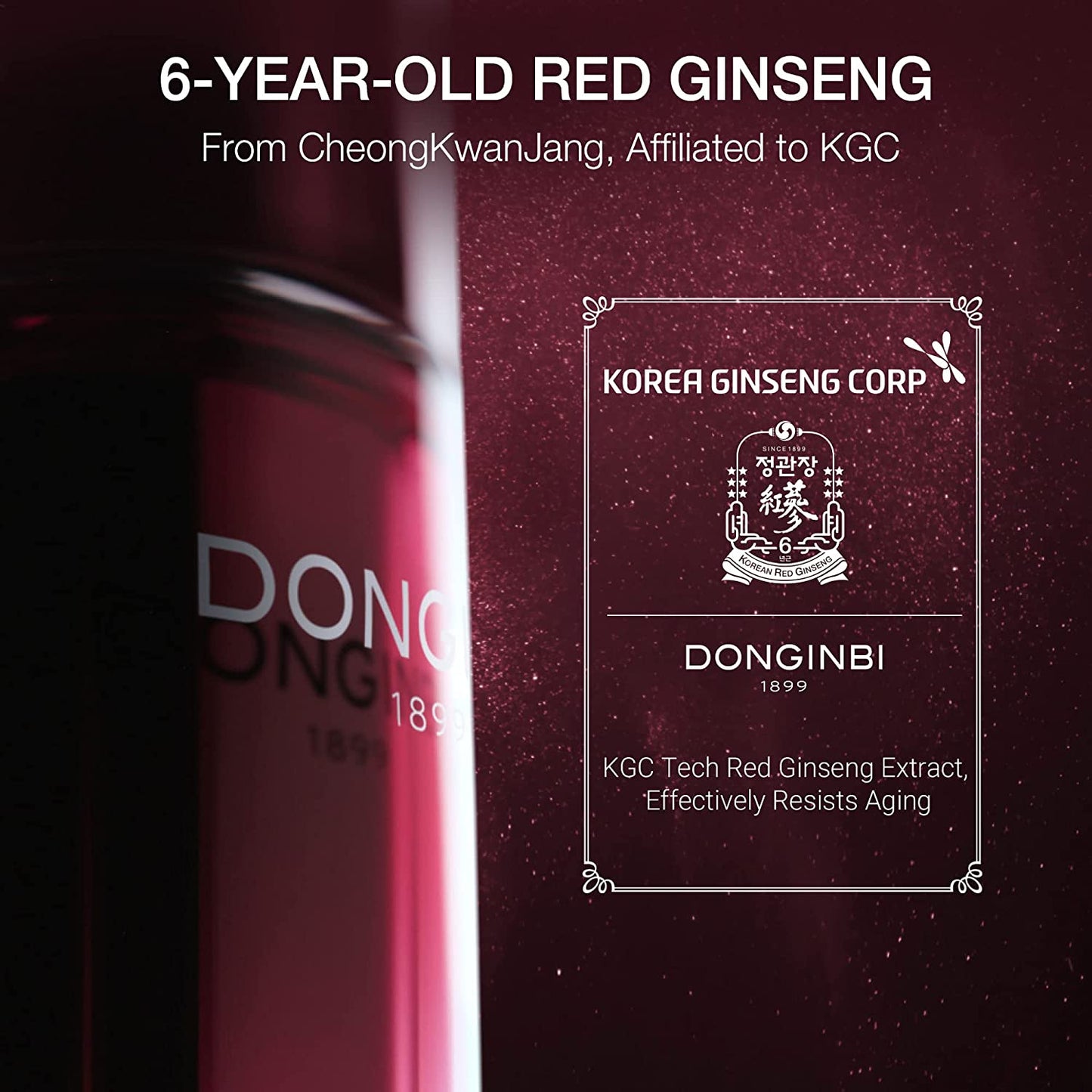 Anti-Aging Serum DONGINBI Daily Defense Serum EX, Anti-Wrinkle & Antioxidant Serum for Face, Korean Red Ginseng Skin Care - 1.01Oz, 30ml